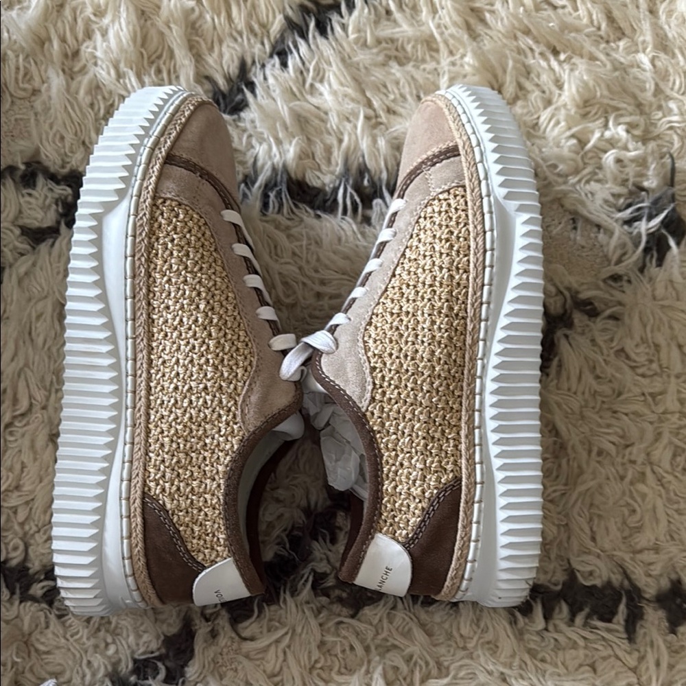 Voile Blanche Cream and Brown Sneakers Suede Low-Top - Picture 5 of 7